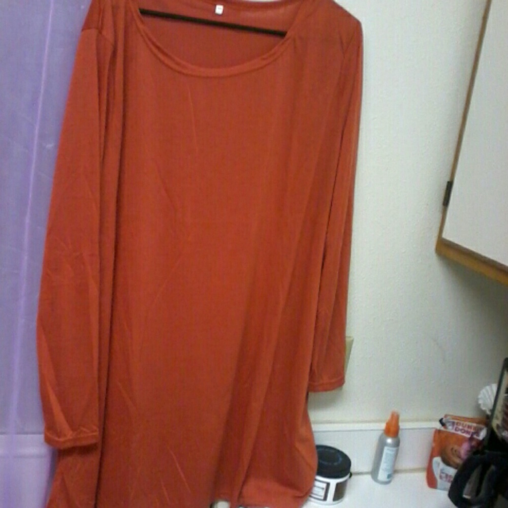 orange mini 1x dress..or long shirt